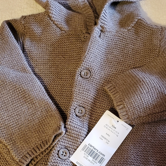 Carter's Reindeer hoodie sweater 🐻 Holiday - Picture 2 of 2